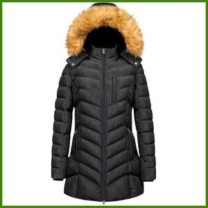 Waterproof Warm Winter Hooded Puffer Jacket Parka Long Coat